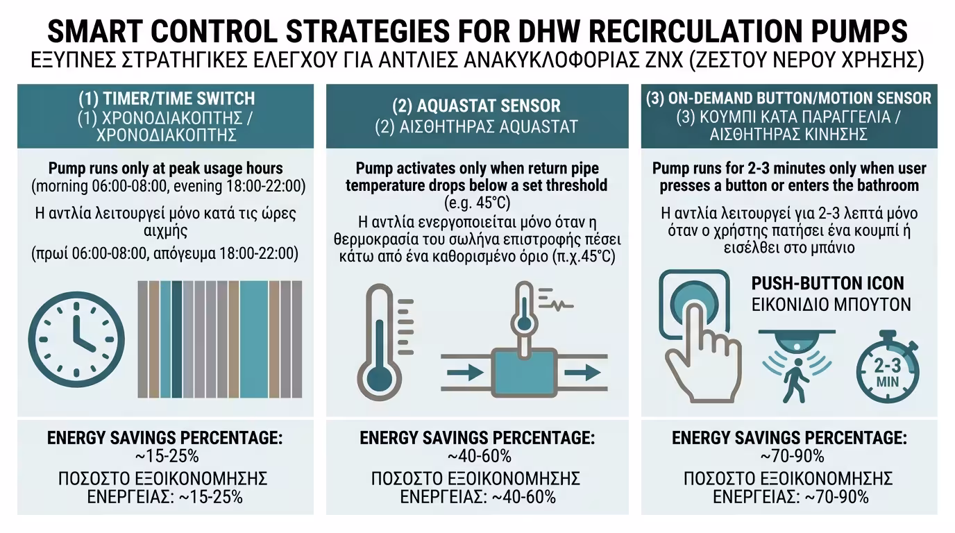 Χρονοδιακόπτης, aquastat, on-demand - έξυπνος έλεγχος