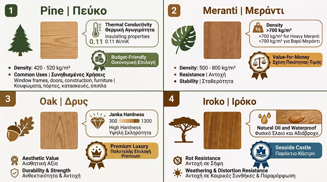 Τα 4 κυρίαρχα είδη ξυλείας στην Ελλάδα