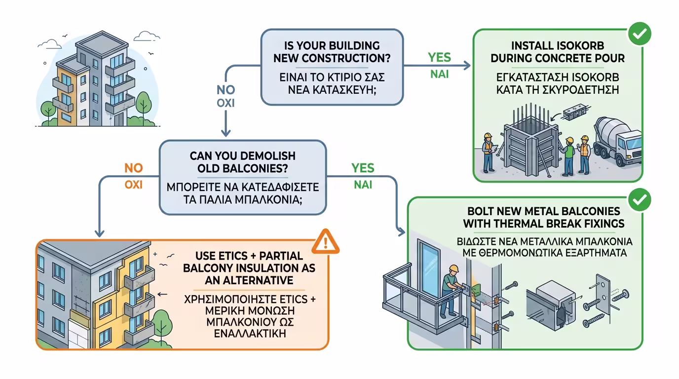 Υφιστάμενα κτίρια - περιορισμοί θερμοδιακοπής